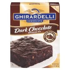 Ghirardelli Dark Chocolate Brownie Mix with Chocolate Chips in the Mix 20 Oz. 2 Pack