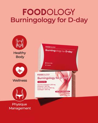 FOODOLOGY Burningology D-Day Pack of 1, 10 Days - Jiaogulan, Wakame Complex, Green Tea Extract, Garcinia Cambogia Supplement.