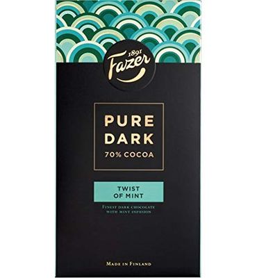 Fazer Pure Dark 70 cocoa - Twist of Mint Chocolate 2 Packs of 95g 3.4 oz