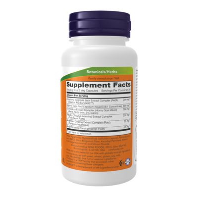 NOW Foods Supplements, TestoJack 200 with Tongkat Ali, Tribulus, Maca and Horny Goat Weed, 60 Veg Capsules