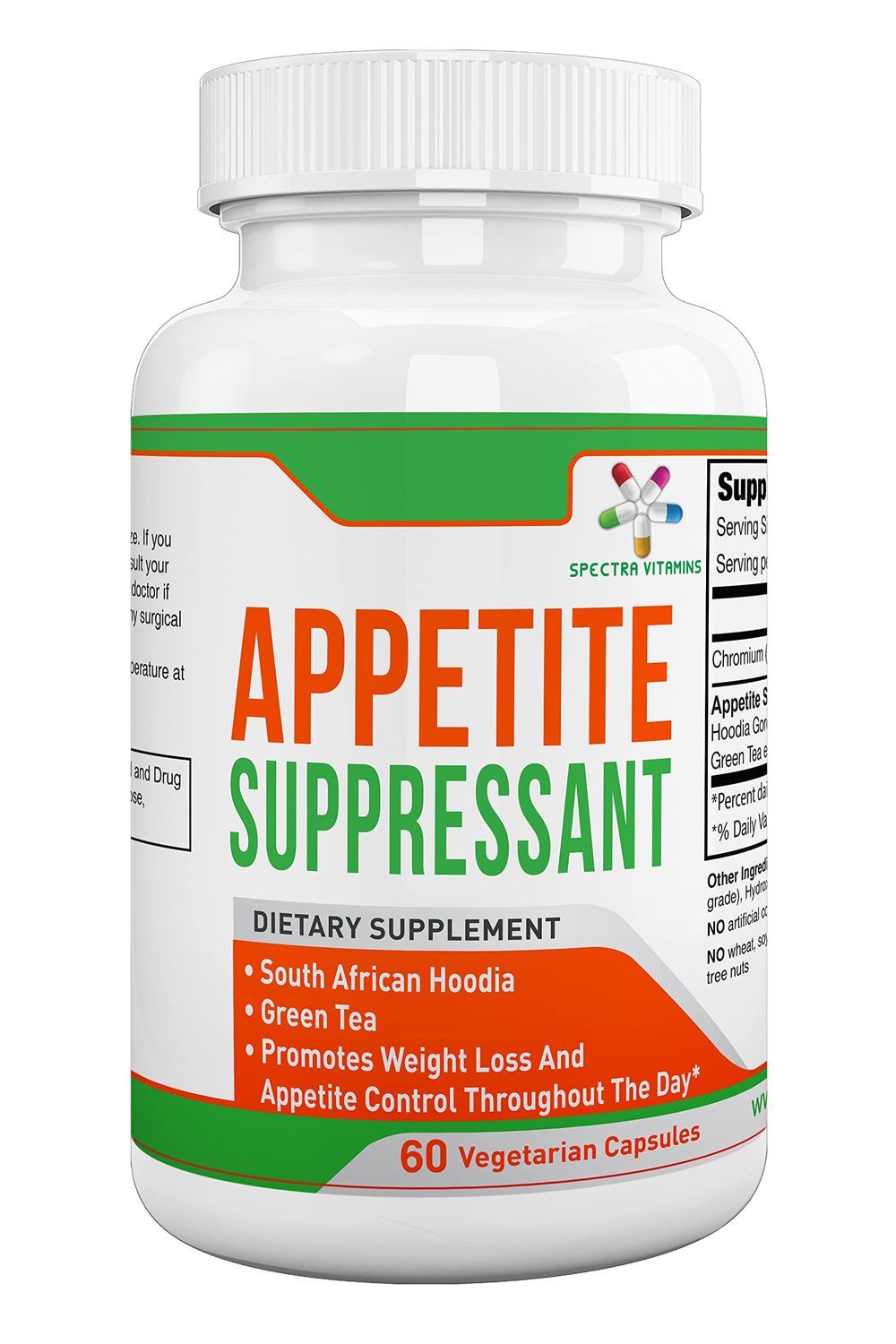Appetite Suppressant 60 Capsules - S. African Hoodia and Green Tea Extract Control Appetite, Increase Energy and Promote Weight Loss, Made in USA