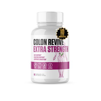 Colon Revive Extra Strength 1 Rated Colon Cleanse Detox Supplement Digestive Support, Reduce Bloating, Constipation Relief wBuckthron, Alfalfa, Aloe Vera More for Men Women - 60 Pills