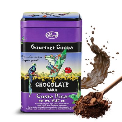 50 Costa Rican Cocoa Powder 15.87oz All Natural, Gourmet, Dutch Processed Cocoa Powder - Cane Sugar High Flavanol Cacao Powder - For Baking, Hot Chocolate Brewing - Non-GMO, Single Origin Costa Rica