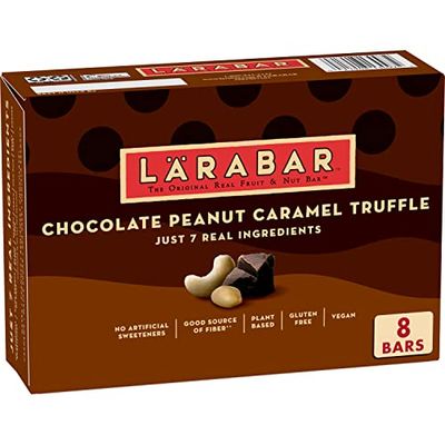 Larabar Chocolate Peanut Caramel Truffle, Gluten Free Vegan Bars, 8 ct