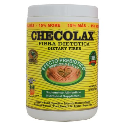CHECOLAX: Our Dietary Fiber Alleviates Constipation Naturally, Supports Regularity, Bloating Relief Gut Health, Sugar Free, Non-GMO, Plant-Based - Essential Fiber Boost, Pineapple 10.5 oz