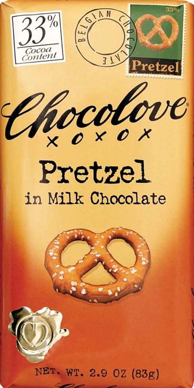 Chocolove Milk Chocolate, Pretzel, 3.2 Ounce Pack of 12
