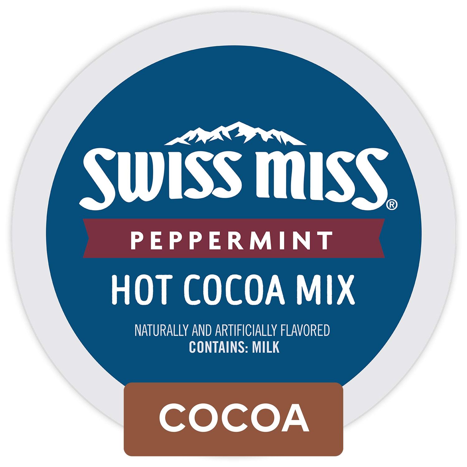 Swiss Miss Peppermint Hot Cocoa Single Serve Keurig K-Cup Pods, 12 Count