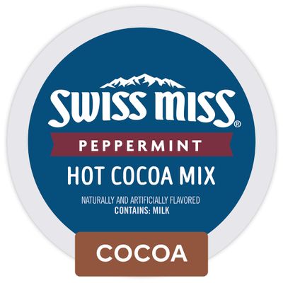 Swiss Miss Peppermint Hot Cocoa Single Serve Keurig K-Cup Pods, 12 Count