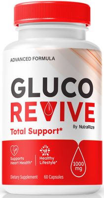 NutraRize Gluco Revive - Official Gluco Revive Pills for Stable Levels, Circulation, and Overall Health, Natural GlucoRevive Support for Well-Being, GlucoRevive Pastillas Review 60 Capsules