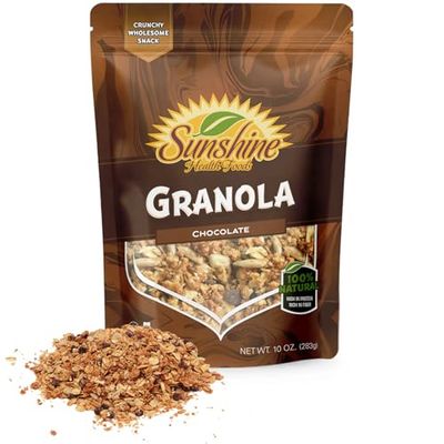 Chocolate Granola, Delightfully Crunchy Healthy Granola Cereal, Ideal Granola for Yogurt or Enjoy with Milk, Perfect Granola Cereal Healthy Snack Option for Any Time of Day. 10oz Bag