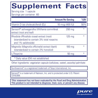 Pure Encapsulations Cortisol Calm - Supports Cortisol Health Relaxation - Contains Ashwagandha L-Theanine - Restful Sleep - 60 Capsules