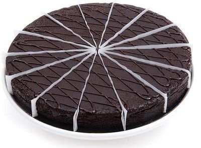 Davids Cookies Chocolate Truffle Cake 10 - Birthday Cake For Delivery No Sugar Added Pre-sliced 14 pcs. Creamy Chocolate Cake, Fresh Bakery Dessert Great Gift Idea