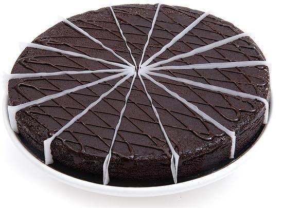 Davids Cookies Chocolate Truffle Cake 10 - Birthday Cake For Delivery No Sugar Added Pre-sliced 14 pcs. Creamy Chocolate Cake, Fresh Bakery Dessert Great Gift Idea