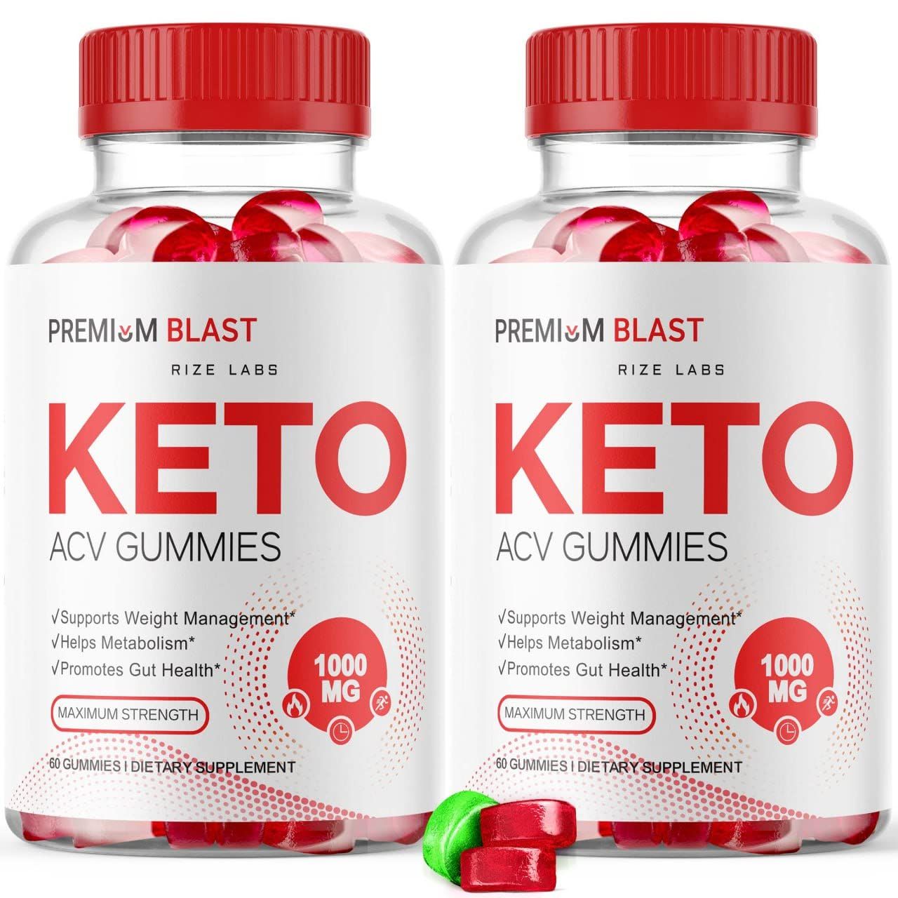 rize labs Pack of 2 Premium Blast Keto ACV Gummies, Advanced Weight Loss Formula Gummy, Apple Cider Vinegar Pastillas Gomitas Plus Management Maximum Strength 120 Gummies