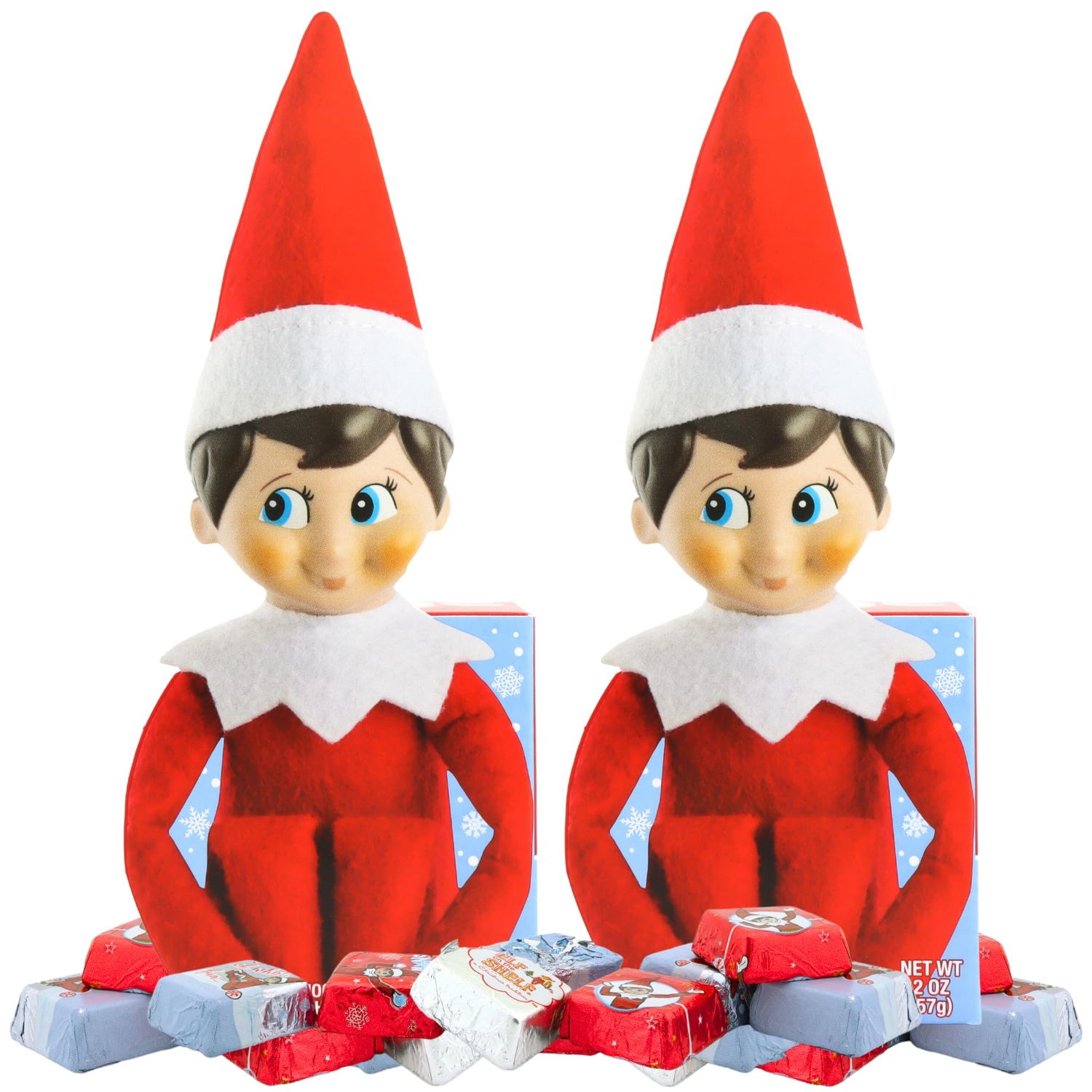 Sweetzo Shelf Elf Box Chocolate Gift Set, Individually Wrapped Milk Chocolates, Christmas Stocking Stuffers Box Chocolates