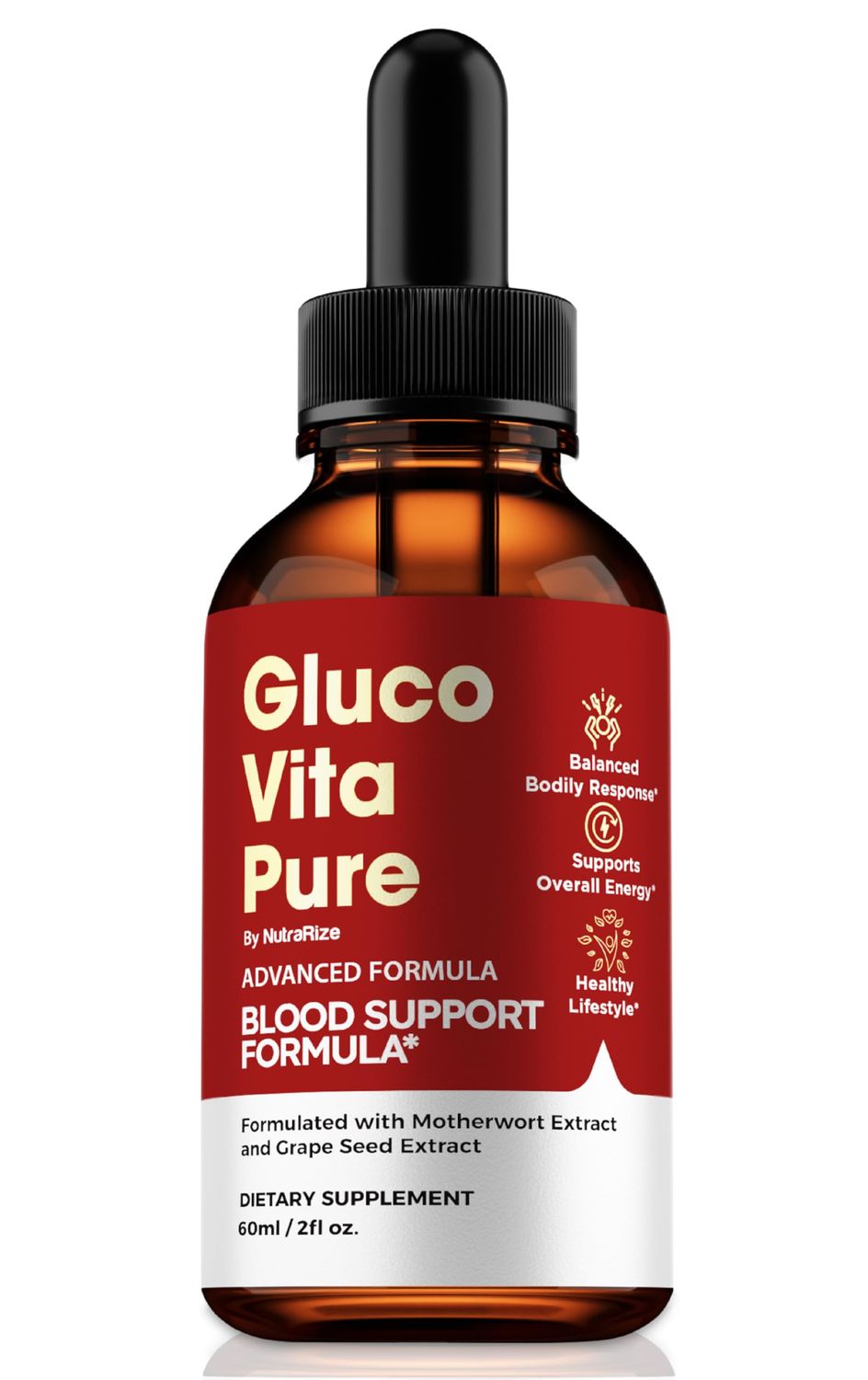 GlucoVita Pure, Official Gluco Vita Pure Drops, All-Natural Extract to Support Healthy Circulation, Stable Levels Overall Health, Premium GlucoVitaPure Gotas Review 30 Servings