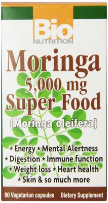 Bio Nutrition Moringa Oleifera Superfood Supplement 5000mg 90 Vegetarian Capsules Nutrient Dense High in Antioxidants Promotes Strong Digestive Health Immune Boost