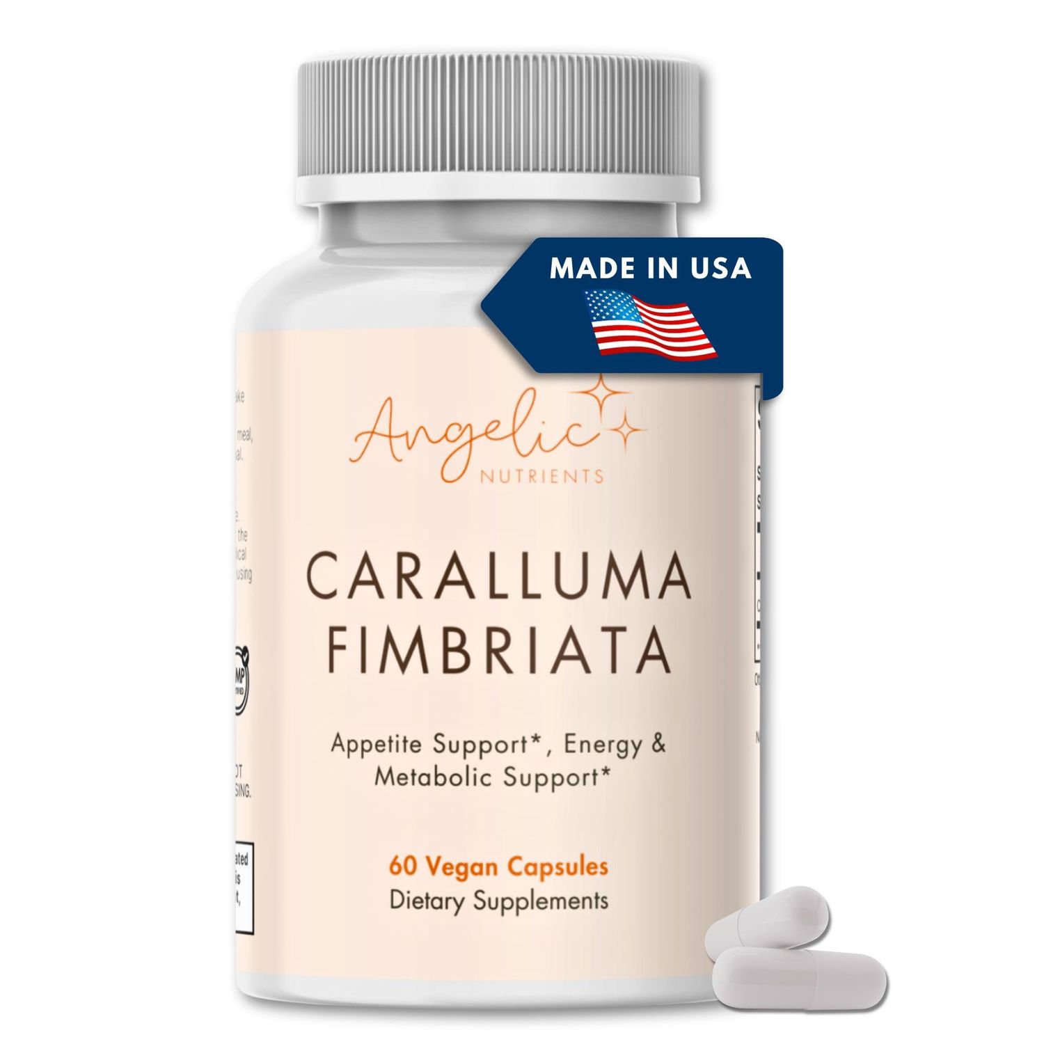 Angelic Nutrients Caralluma Fimbriata 1200mg, 60 Capsules Non-GMO, Vegan, Gluten Free, High Absorption Caralluma Supplement, USA Made