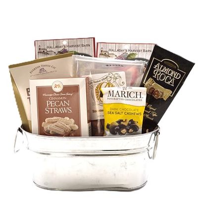 Gift Basket Village: Fall Is In The Air Medium - Nuts, Roca, Caramels, Chocolate Dip Mixes