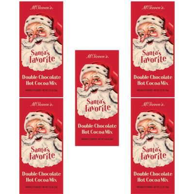 McStevens Hot Chocolate, Santas Double Chocolate Cocoa, 1.25 Ounce Pack of 5