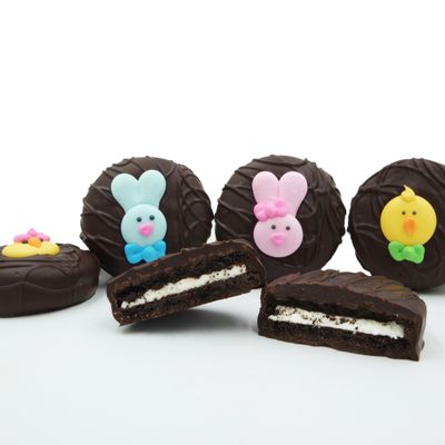 Philadelphia Candies Dark Chocolate Covered OREO Cookies, Easter Faces Assortment 8 Ounce
