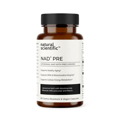 NATURAL SCIENTIFIC Liposomal NAD Supplement with Nicotinamide Riboside and Niacin - Precursor Formula for Longevity and Cognitive Health - 30-Day Supply - 60 Capsules - Premium Dietary Supplement