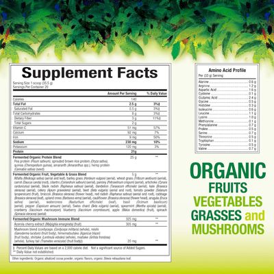 Whole Earth Sea from Natural Factors, Organic Fermented Protein Greens, Vegan Whole Food Supplement, Chocolate, 1lb 9 Oz