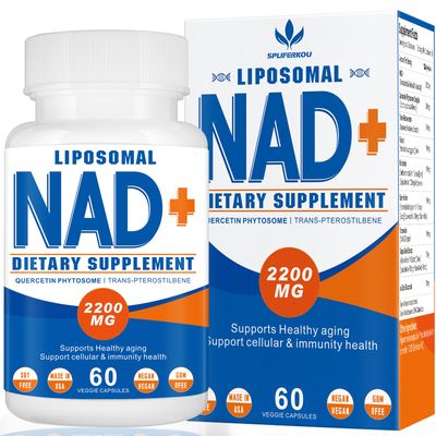 Spliferkou 2200mg Liposomal NAD Supplement - NAD Supplement for Men and Women, Enhances Cell Energy Aging Defese, 60 Capsules