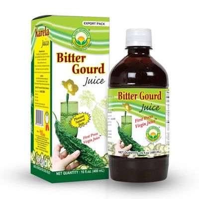 Basic Ayurveda Bitter Gourd Juice Organic Pure Karela Juice 16.23 Fl Oz 480ml No Sugar Artificial Colors Added