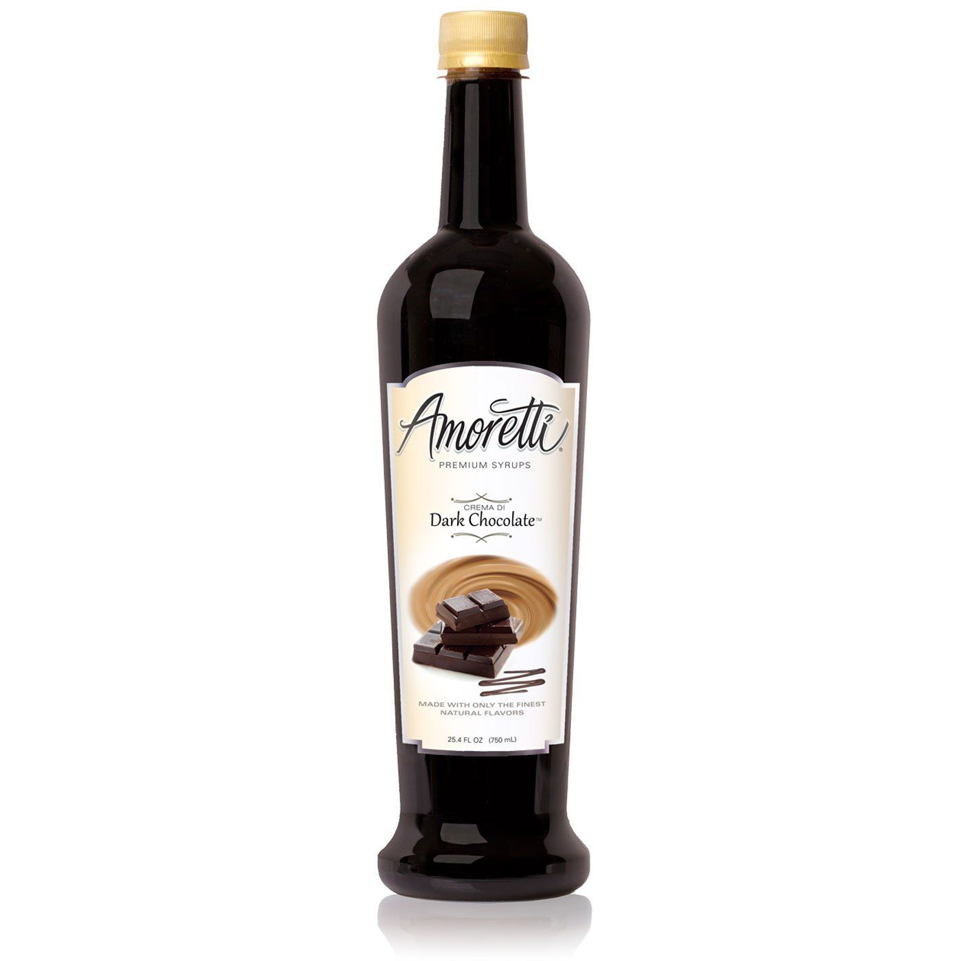 Amoretti Premium Syrup, Crema Di Dark Chocolate, 25.4 Ounce Pack of 12