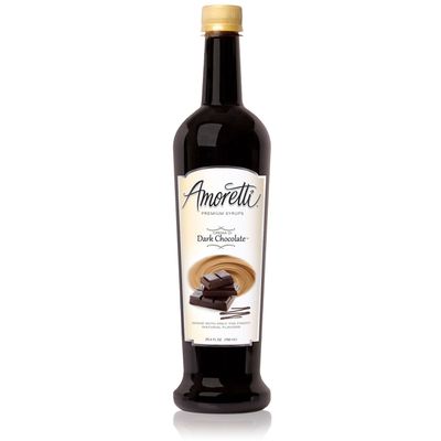 Amoretti Premium Syrup, Crema Di Dark Chocolate, 25.4 Ounce Pack of 12