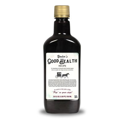 Yoder s Good Health Recipe Apple Cider Vinegar Liquid Complex, 25 oz, Amish Harvest Herbal Tonic with Elderberry Juice, Organic Wildcrafted Herbs, Raw Detoxifying Antioxidants