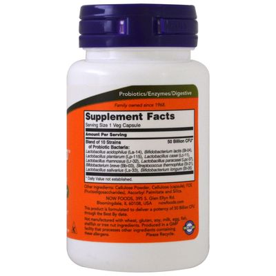 Probiotic10 50 Billion - Now Foods - 50 - VegCap -Pack of 2