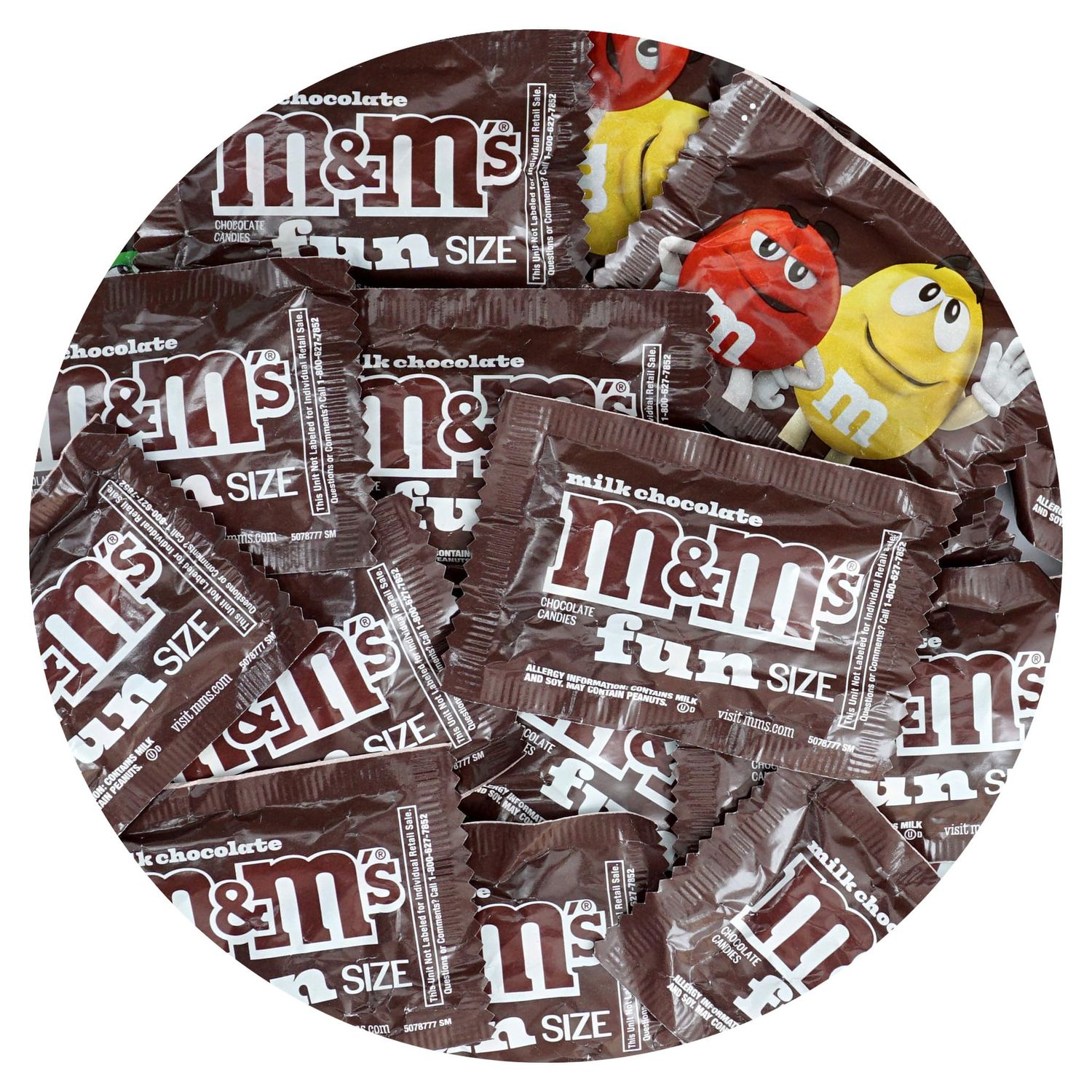 MM-Milk Chocolate Fun Size, 5 Pound Bulk Bag, Individually Wrapped Candy Packs