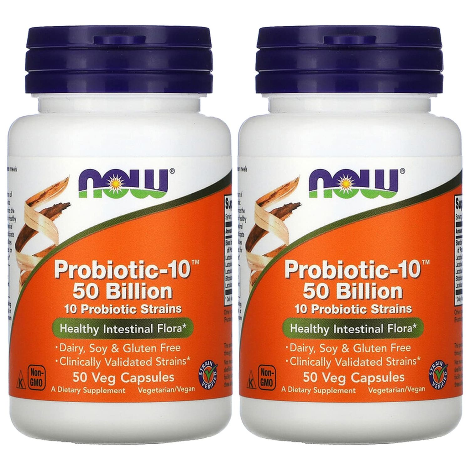 Probiotic10 50 Billion - Now Foods - 50 - VegCap -Pack of 2