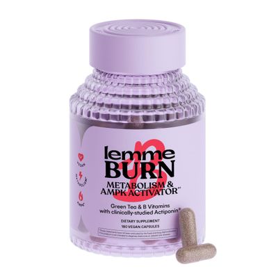 Lemme Burn - Metabolism, Belly Fat Burning AMPK Activating Supplement for Men Women wClinically Studied Actiponin Gynostemma, Green Tea Extract, Vitamins B6 B12 - Gluten Free, 180 Count