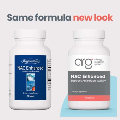 Allergy Research Group NAC Enhanced Supplement - N-Acetyl-L-Cysteine, Glutathione Precursor, Supports Immune Function, Mucus Clearance - 90 Count