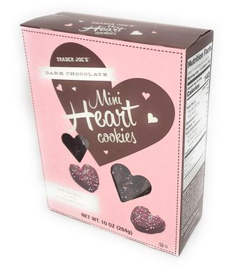 Dark Chocolate Mini Heart Cookies by Trader Joes, 10oz284g Pack of 1