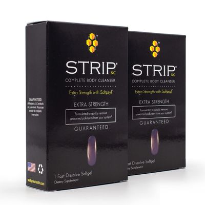 Wellgenix Strip NC Complete Body Cleanser, Premium Body Cleanse, Herbal Detox Cleanse to Flush Your System, 1 Fast Acting Softgel Pack of 2