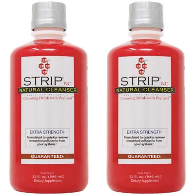 Wellgenix Strip NC Herbal Cleanse Detox Drink, Fast-Acting Body Detox, 32 Fl Oz, Premium Detoxifier for Quick Flush Toxin Removal, Extreme Cleanse Detox, Fruit Punch Flavor Liquid Formula Pack of 2