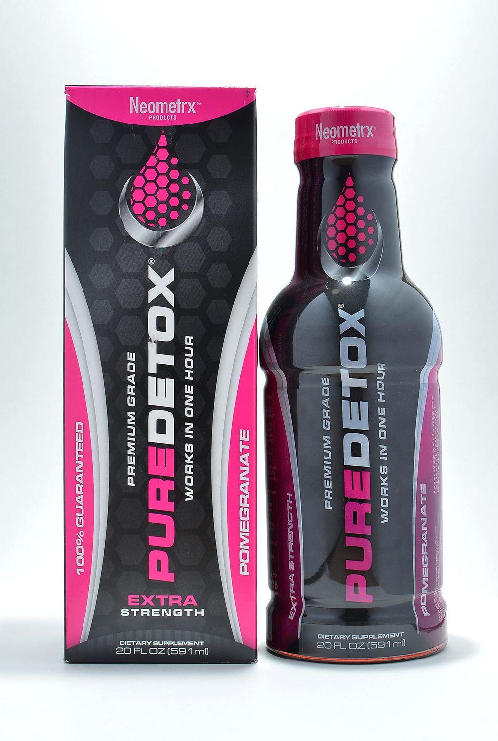 Detox Pure Neometrx Same-Day Extra Strength Detox Drink, Pomegranate Flavor, 20 Fl Oz