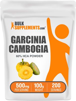 BulkSupplements.com Garcinia Cambogia Extract Powder - 60 HCA, from Garcinia Cambogia Fruit, Garcinia Cambogia Powder - Gluten Free, 500mg per Serving, 100g 3.5 oz Pack of 1