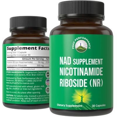 Nicotinamide Riboside NR Supplement. NMN Alternative NAD Supplement Niacinamide For NAD Levels As We Age. Third Party Tested, Non-GMO, Gluten Free, Vegan NR Vitamin Supplements For Women And Men