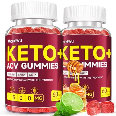 Keto ACV Gummies - Rapid Keto ACV Diet Supplement ACV Keto Gummies for Women Men - 1500mg Organic Gluten Free Apple Cider Vinegar with Mother - Support Gut Digestion