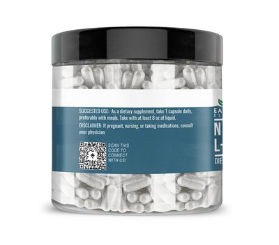 Earthborn Elements N-Acetyl L-Tyrosine NALT 200 Capsules, Pure Undiluted, No Additives