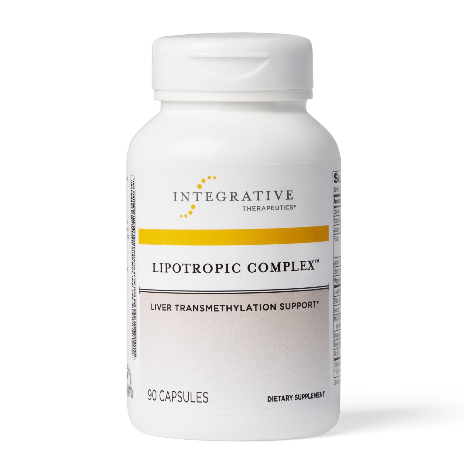 Integrative Therapeutics Lipotropic Complex - Liver Support with Milk Thistle, Vitamin B12, Bile Salts Dandelion Root Extract - Gluten-Free Dairy-Free Liver Health Supplement - 90 Capsules