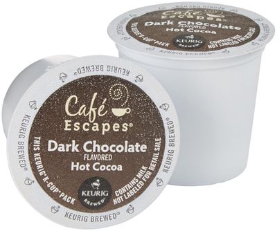Cafe Escapes Dark Chocolate Hot Cocoa Keurig K-Cups, 16 Count