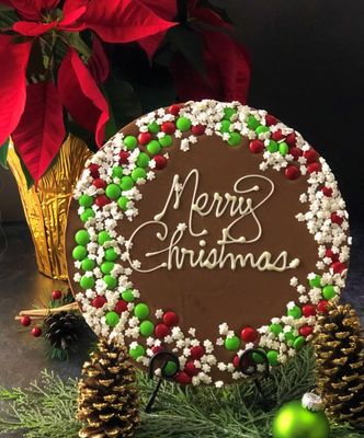 Chocolate Pizza Merry Christmas 16 oz