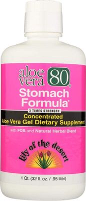 Lily of the Desert Aloe Herbal Stomach Formula with Antioxidants to Balance Stomach Acidity Naturally, Fresh Mint Flavor, Natural Support for Digestive Health, 32 Fl. Oz.
