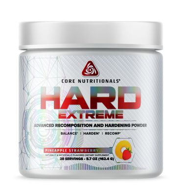 Core Nutritionals Platinum Hard Advanced Recomposition and Hardening Agent, Reduces Cortisol Levels and Regulates Healthy Estrogen Production 28 Servings Pineapple Strawberry